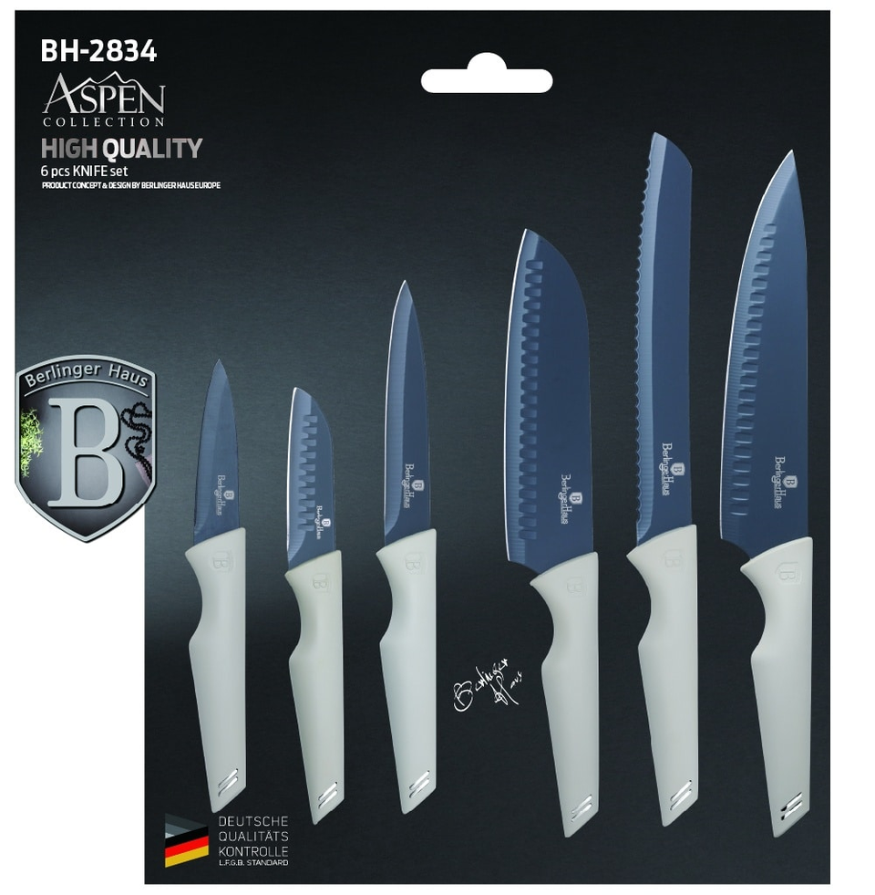 6 pcs knife set Berlinger Haus BH 2834 Aspen