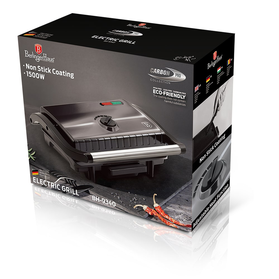 Electric grill with oil drip pan Berlinger Haus BH 9340