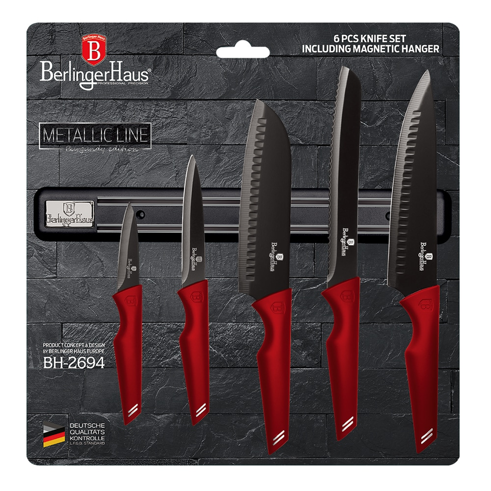 6 pcs knife set Berlihger Haus BH 2694 Red