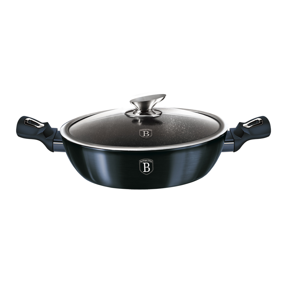 Shallow pot with lid, 24 cm Berlinger Haus BH 6165 Aquamarine