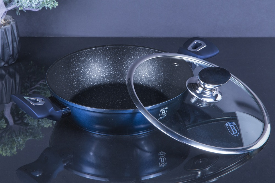 Shallow pot with lid, 24 cm Berlinger Haus BH 6165 Aquamarine