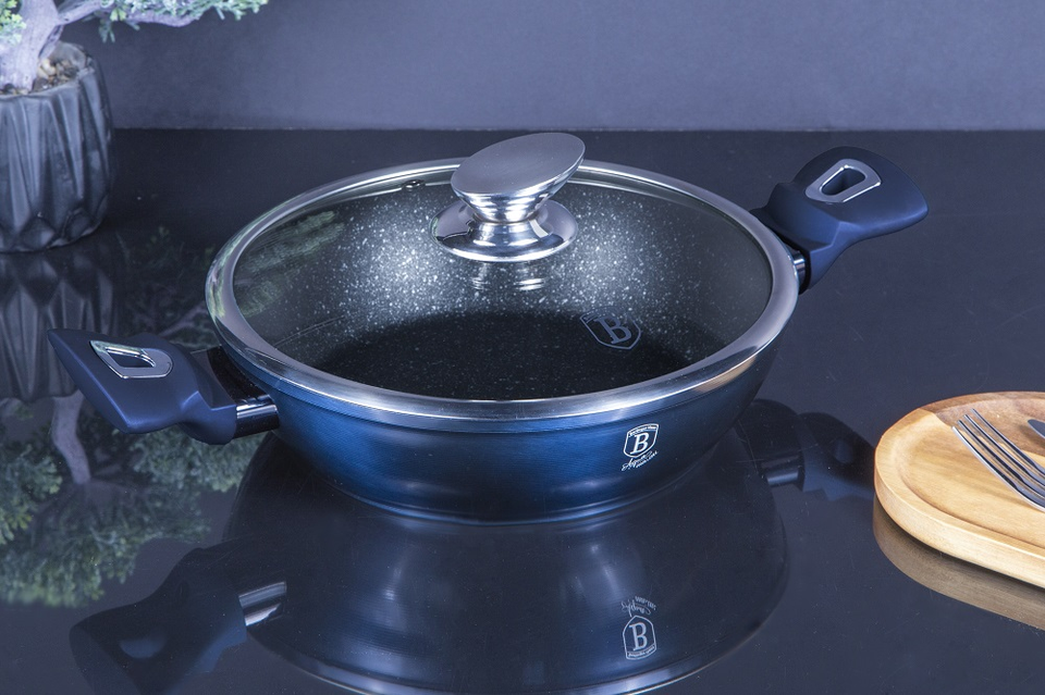 Shallow pot with lid, 24 cm Berlinger Haus BH 6165 Aquamarine