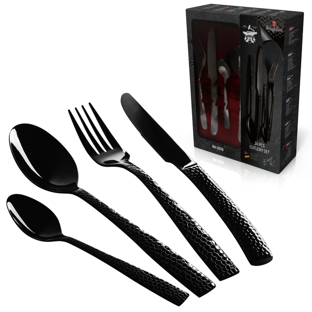 24-Piece Cutlery Set Berlinger Haus BH/2618 Mirror Black