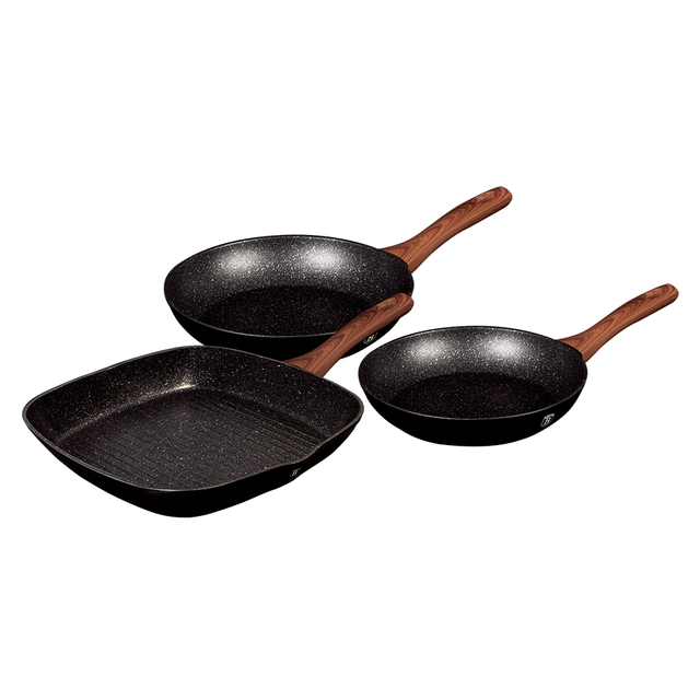 3 pcs frypan set Berlinger Haus BH 7101 Ebony Rosewood