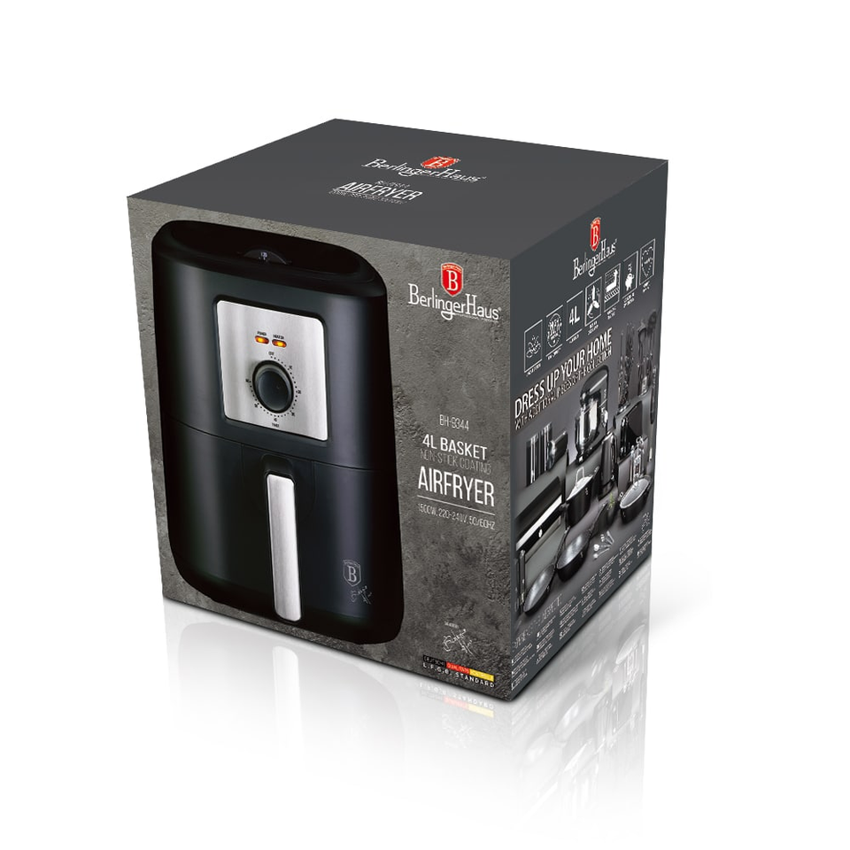 Air fryer, 4L, Berlinger Haus BH9344 Black Silver