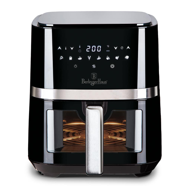 Air fryer, 5 L, visible window Berlinger Haus BH9342 Black Silver