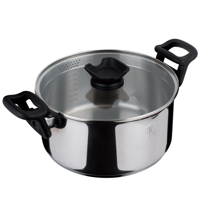 Casserole with lid, 24 stainless steel Berlinger Haus BH 7993