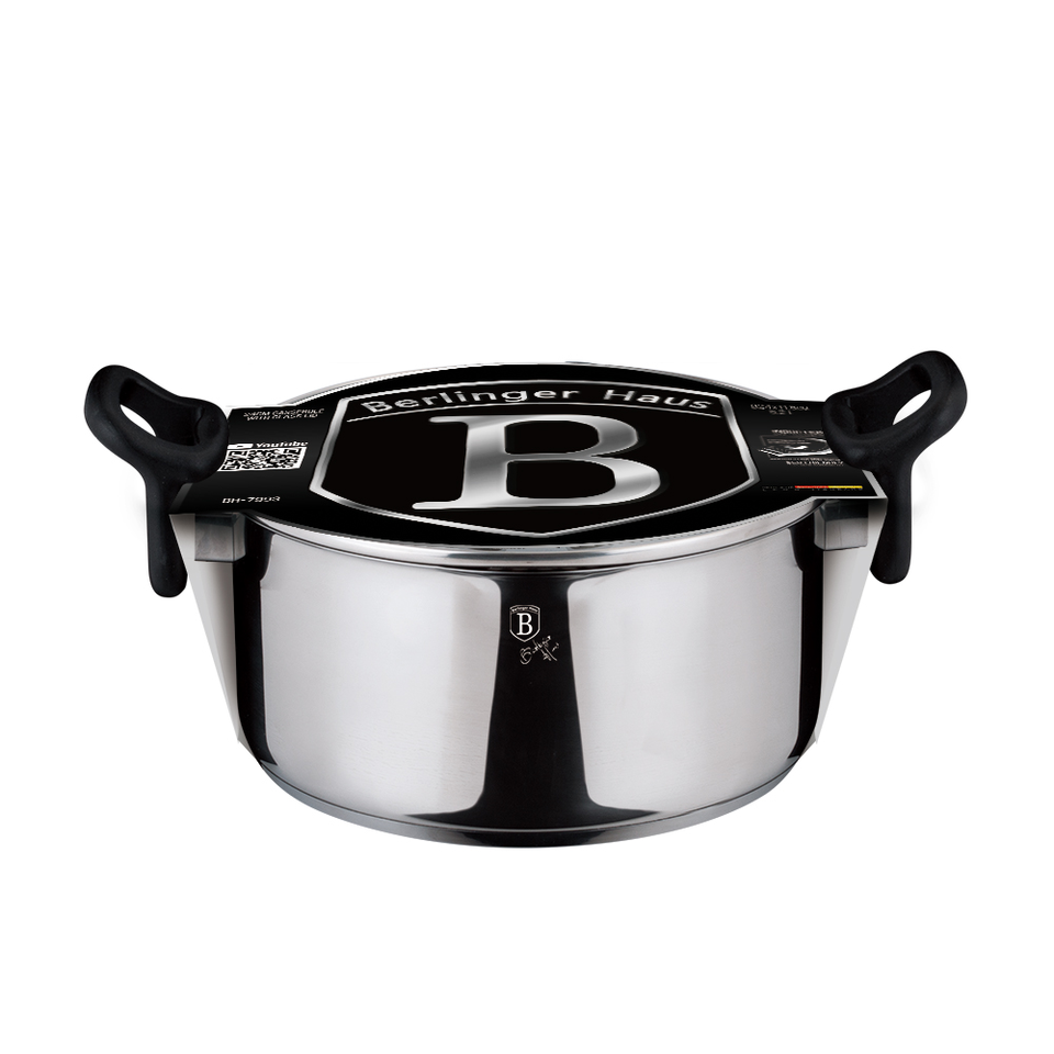 Casserole with lid, 24 stainless steel Berlinger Haus BH 7993