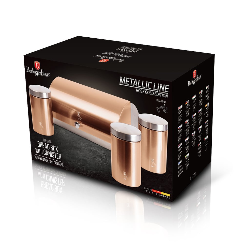 Bread Bin and Kitchen Canister Set Berlinger Haus BH-6730