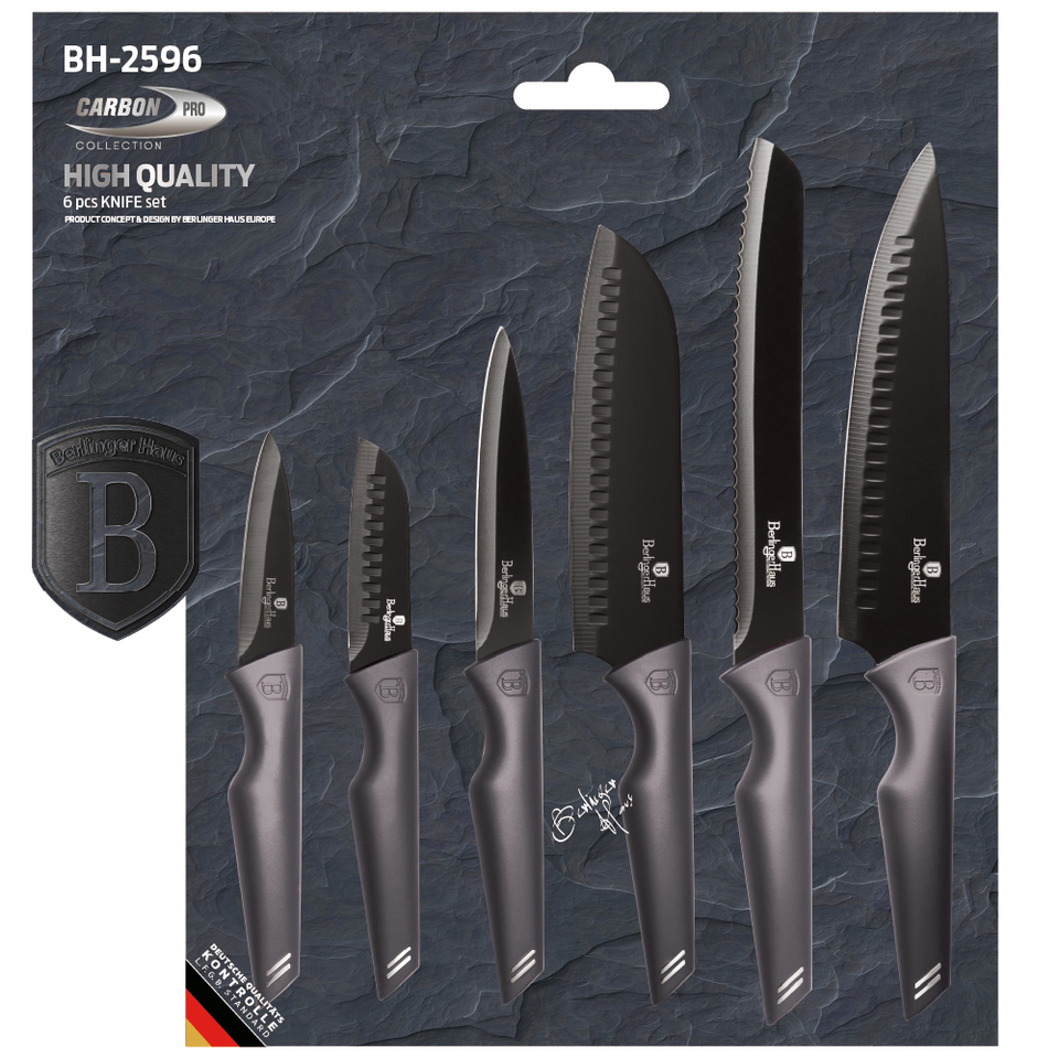 6 pcs Knife Set Berlinger Haus BH 2596 Carbon Pro