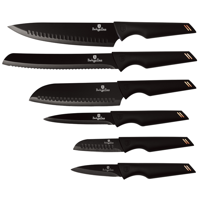 6 pcs Knife Set Berlinger Haus BH 2593 Black Rose / Monaco Collection