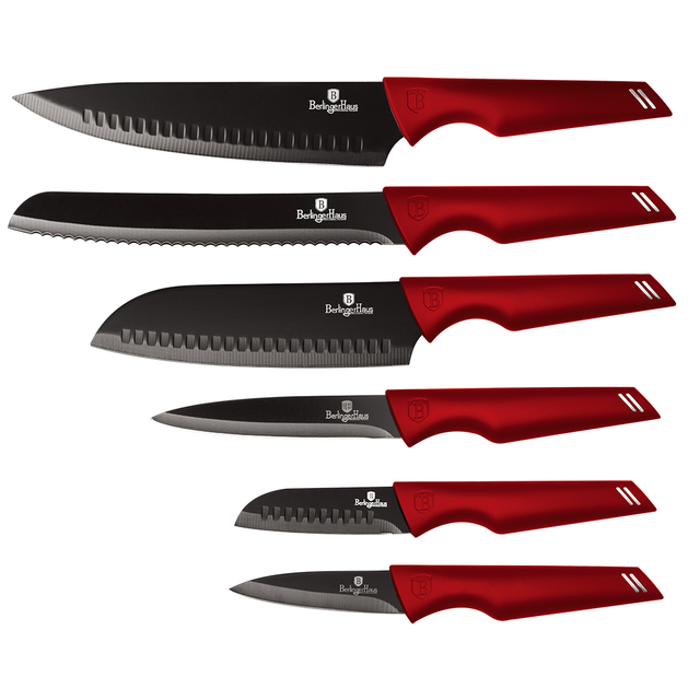 6 pcs Kitchen knife set Berlinger Haus BH 2589  Burgundy Edition