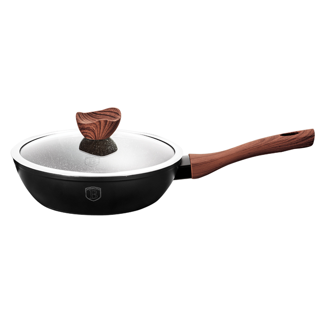 Deep frypan with lid, 24 cm, Ebony Rosewood  Berlinger Haus BH-1718