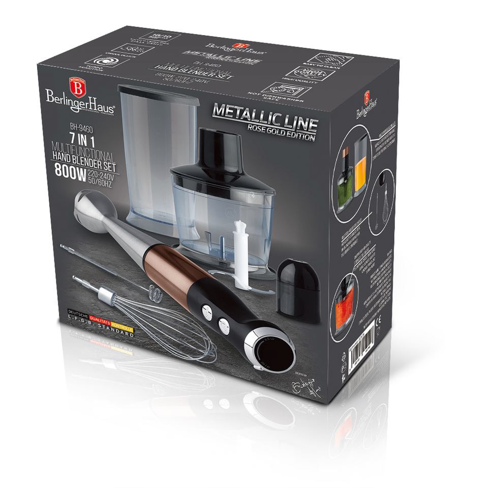 Hand blender 3 in 1 Berlinger Haus BH 9460 Rose Gold