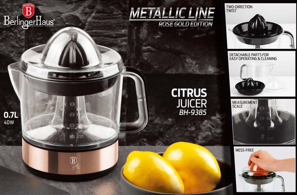 Electric citrus juicer Berlinger Haus BH 9385 Rose Gold Edition