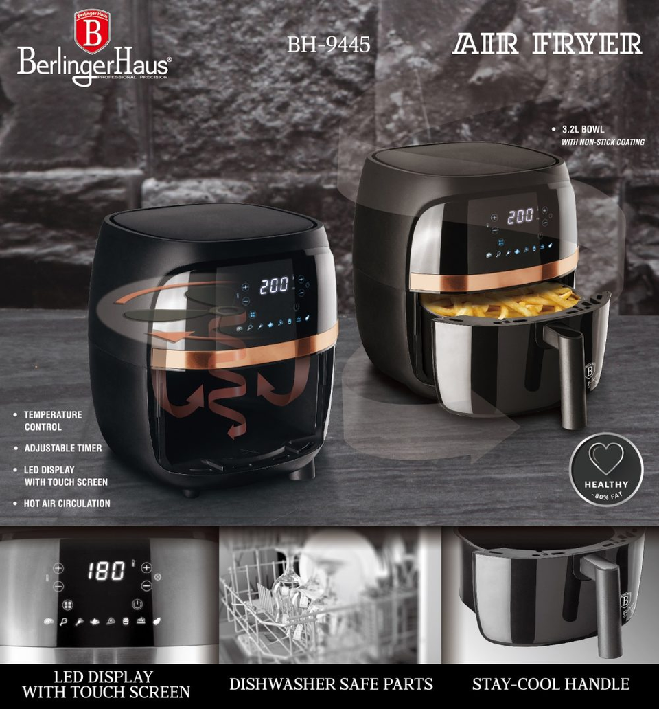 Air Fryer Berlinger Haus BH-9445 Black Rose Gold