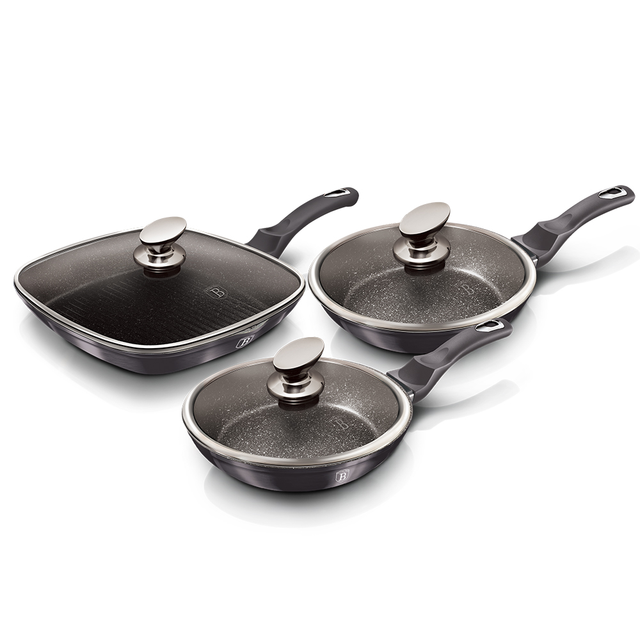 6-Piece Frying Pan Set Berlinger Haus BH 6923 Metallic Line Carbon Pro Edition