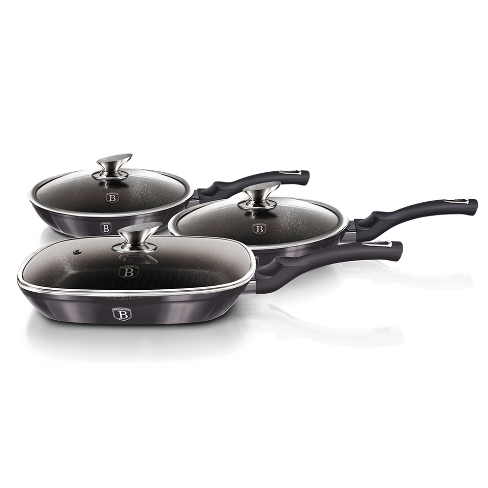6-Piece Frying Pan Set Berlinger Haus BH 6923 Metallic Line Carbon Pro Edition