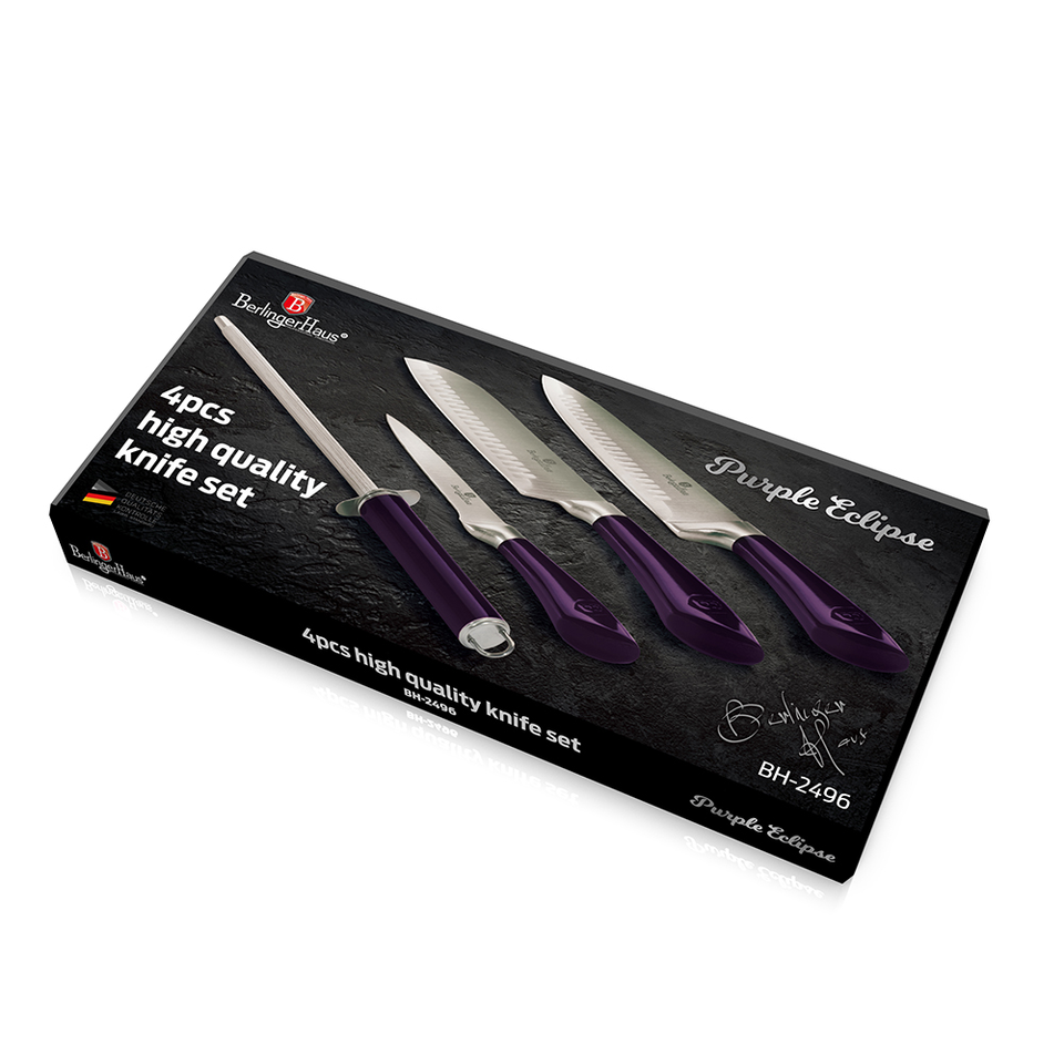 4-Piece Knife Set Berlinger Haus BH2496 Purple Eclipse Collection