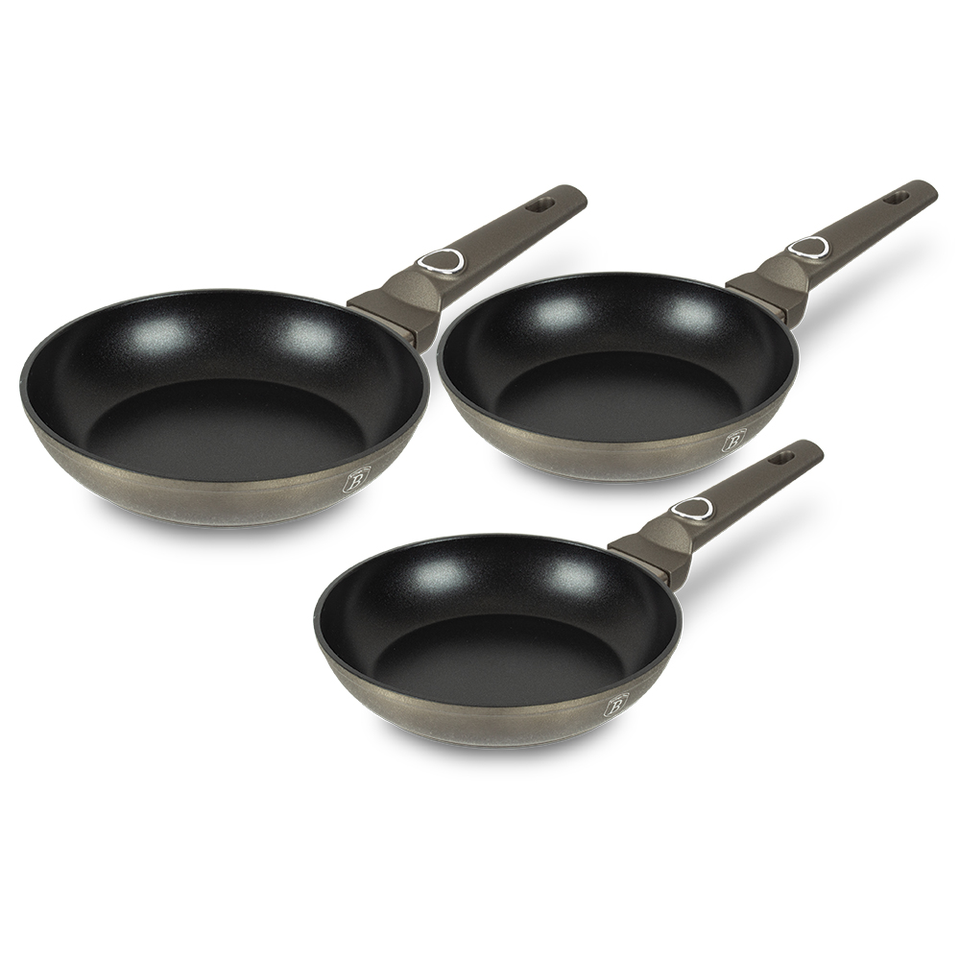 3-Piece Frying Pan Set Berlinger Haus BH7168 Crystal Collection