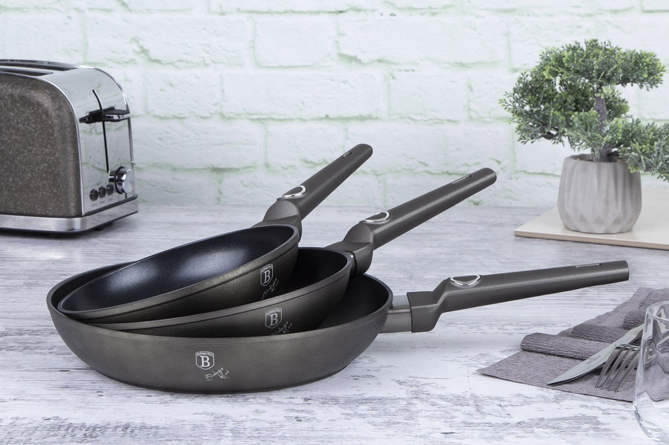 3-Piece Frying Pan Set Berlinger Haus BH7168 Crystal Collection