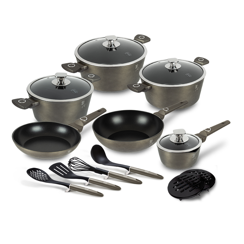 15-Piece Cookware Set Berlinger Haus BH/7167 Crystal Collection