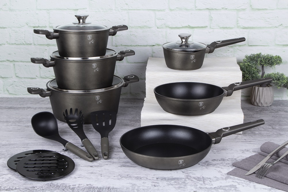 15-Piece Cookware Set - Berlinger Haus BH/7167 Crystal Collection