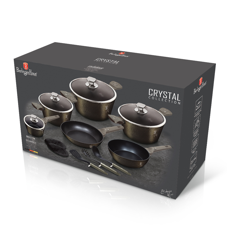 15-Piece Cookware Set - Berlinger Haus BH/7167 Crystal Collection