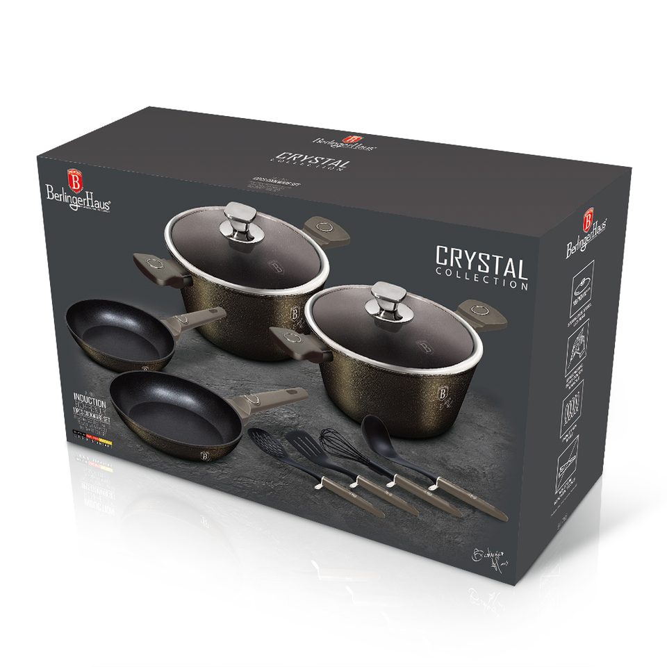 10-Piece Cookware Set Berlinger Haus BH 7166 Crystal Collection