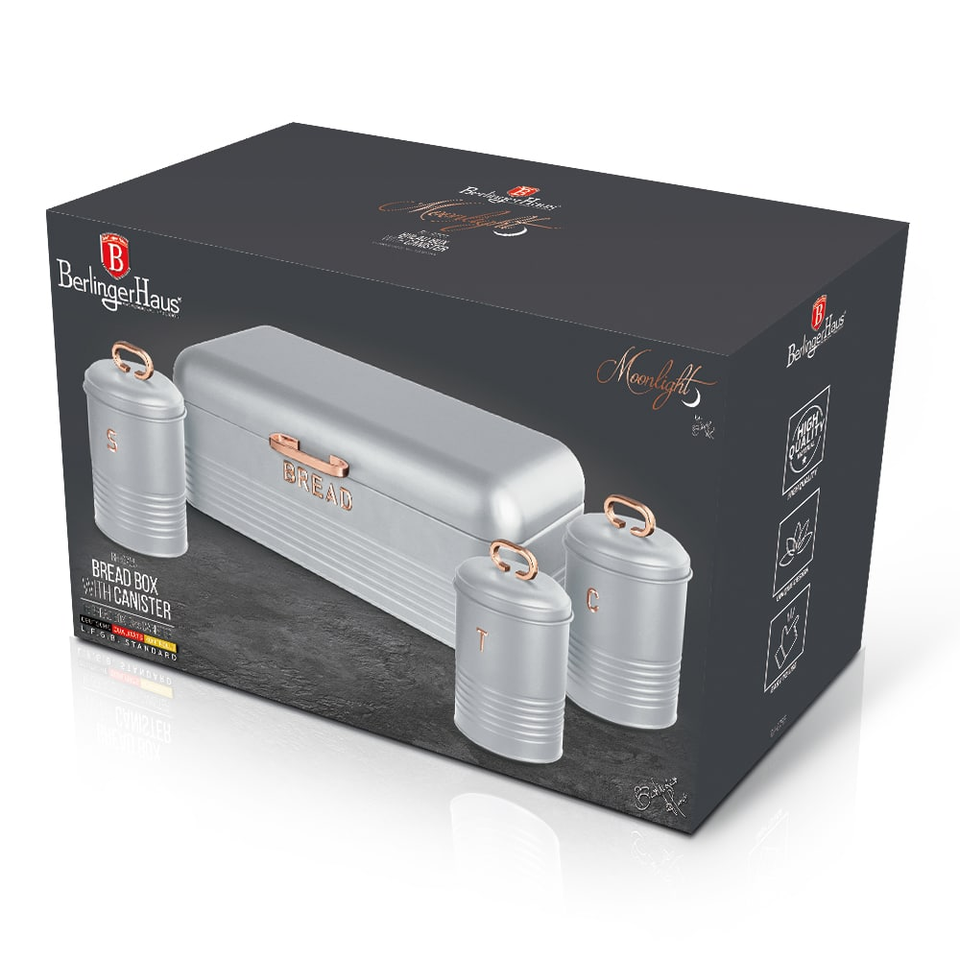 Bread Bin and Kitchen Canister Set Berlinger Haus BH-6755