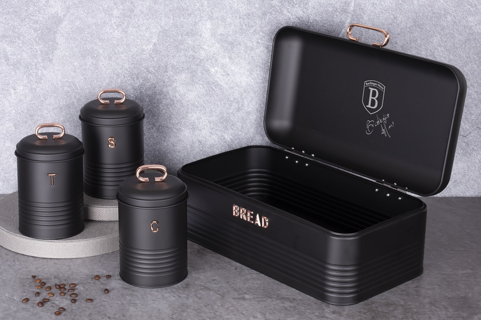 Bread Bin and Kitchen Canister Set Berlinger Haus BH-6753
