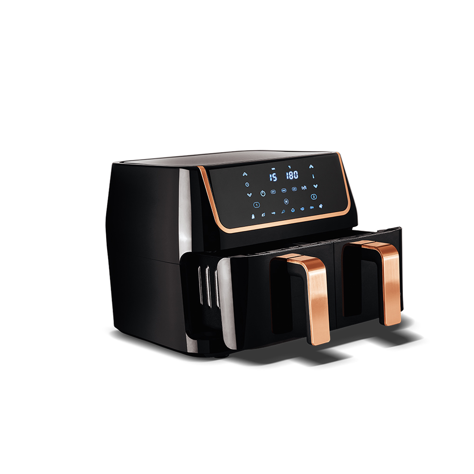 Digital Double Basket Air Fryer 9.6L For Healthy Oil-Free Cooking 1800W Berlinger Haus BH-9420