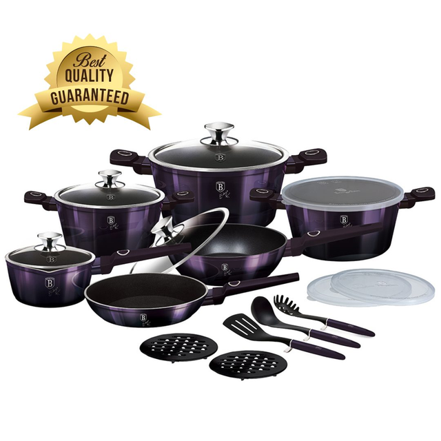 18-Piece Cookware Set Berlinger Haus BH/7145 Purple Eclipse Collection