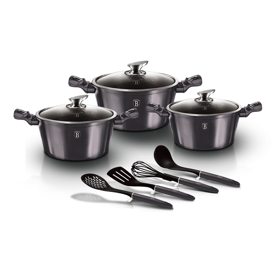 10-Piece Cookware Set Berlinger Haus BH 6919 Metallic Line Carbon Pro Edition
