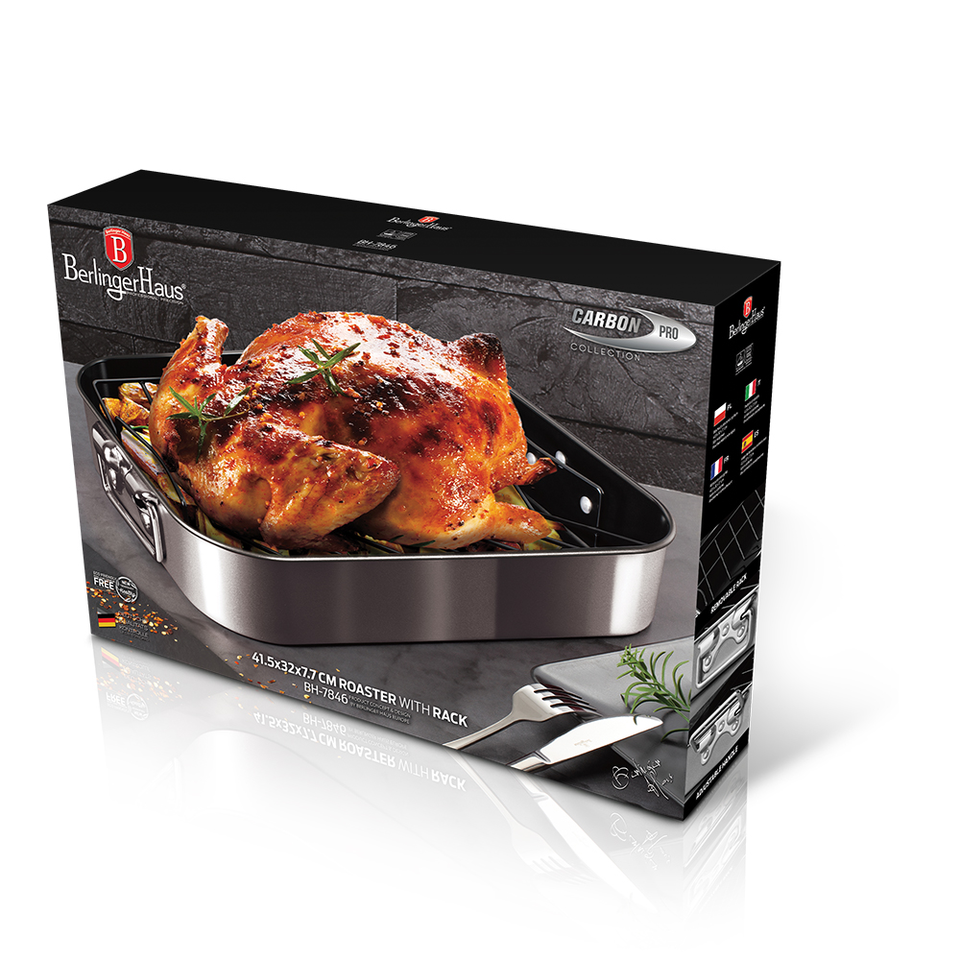 Roasting Pan and Rack Berlinger Haus BH-7846 Carbon Pro