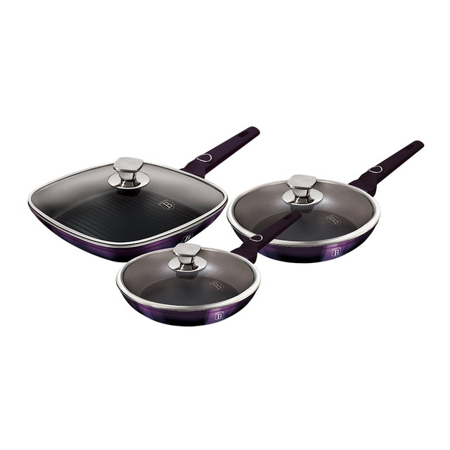 6-Piece Frying Pan Set Berlinger Haus BH7107 Purple Eclipse Collection