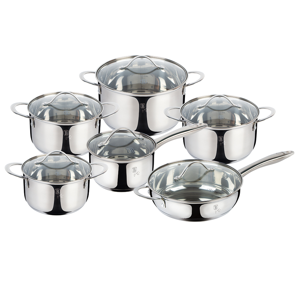 12-Piece Cookware Set Berlinger Haus BH 6661 Silver Jewellery Collection