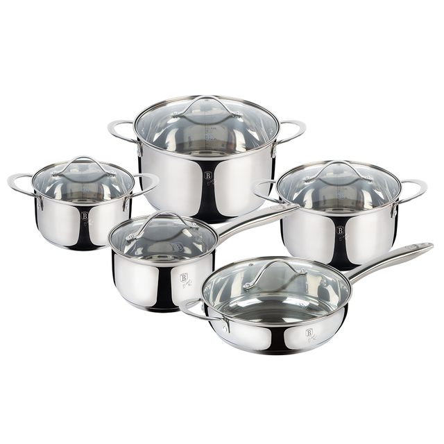 10-Piece Cookware Set Berlinger Haus BH 6660 Silver Jewellery Collection