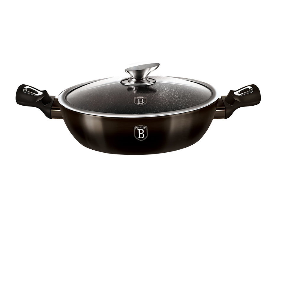 Shallow Pot 28 cm Berlinger Haus BH-6609 Metallic Line Shiny Black Edition