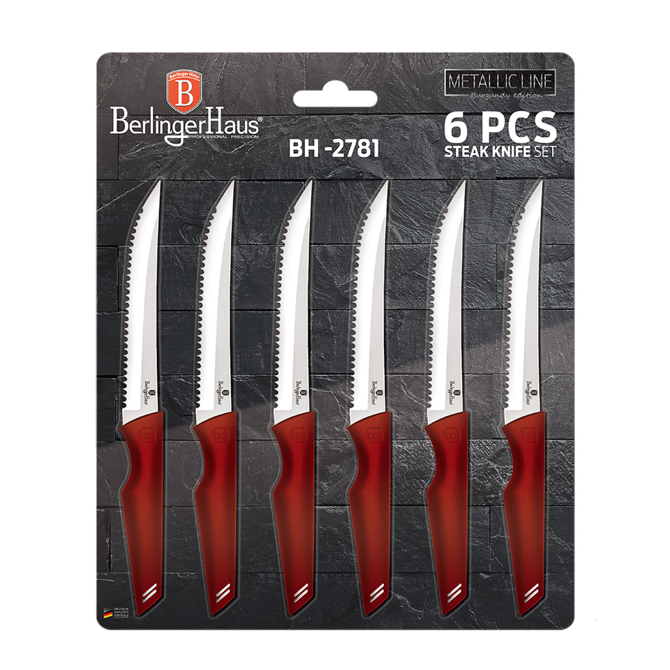 Steak Knife Set Berlinger Haus BH-2781 Burgundy