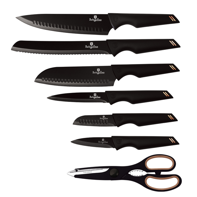 7-Piece Knife Set Berlinger Haus BH-2688 black- rose gold