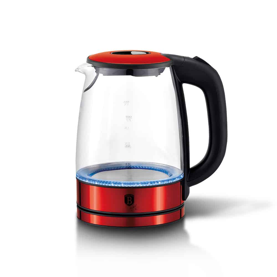 Electric Glass Kettle Berlinger Haus BH-9117 Metallic Line Burgundy Edition