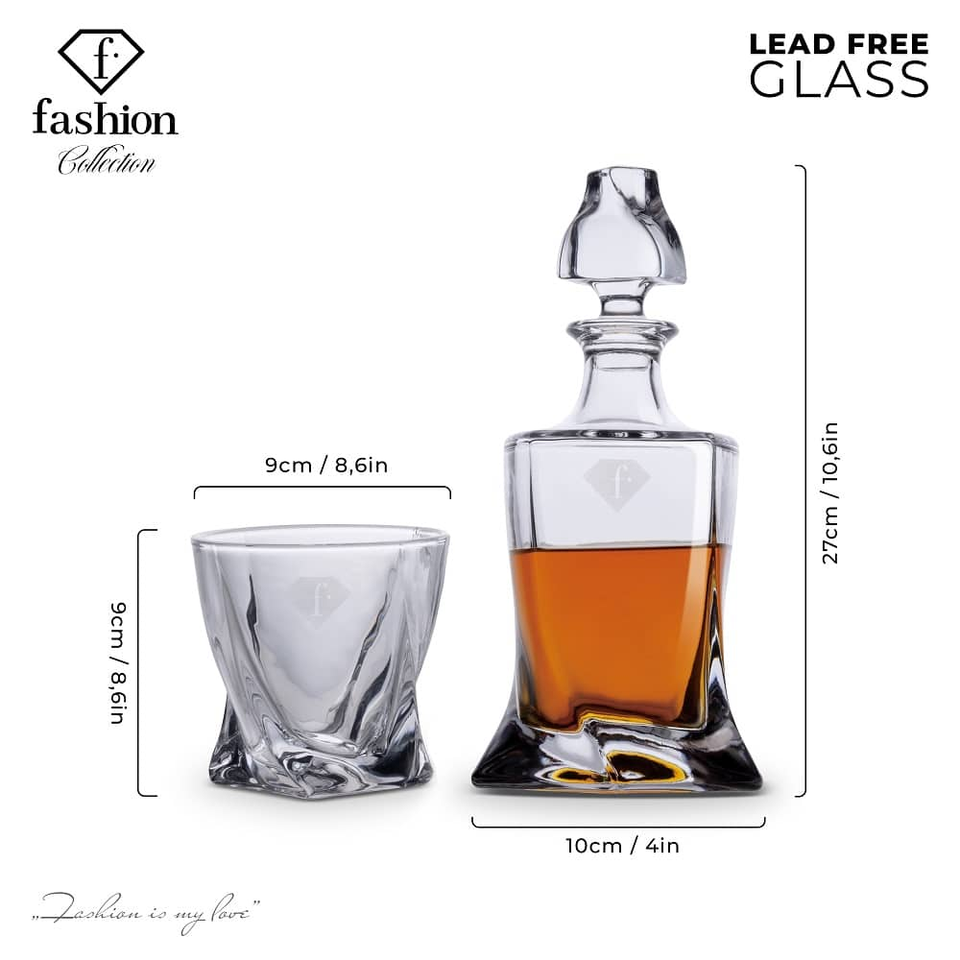 Whisky Set FTV0138 – Luxury Glass Bottle & 4 Glasses | Fashion by Berlinger Haus