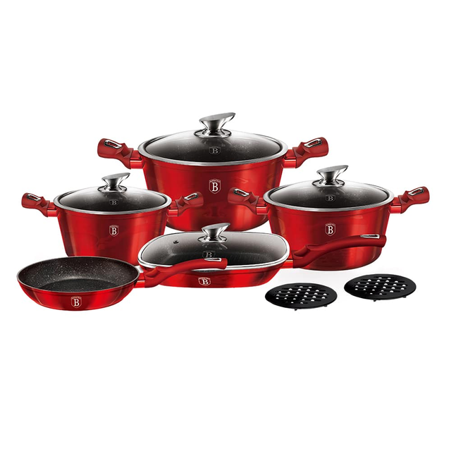 Cookware Set Berlinger Haus BH/7142 Metallic Line Burgundy Edition