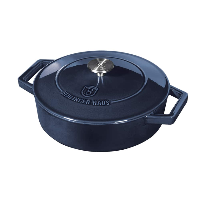 Shallow Casserole Cast Iron Berlinger Haus BH-6523 aquamarine