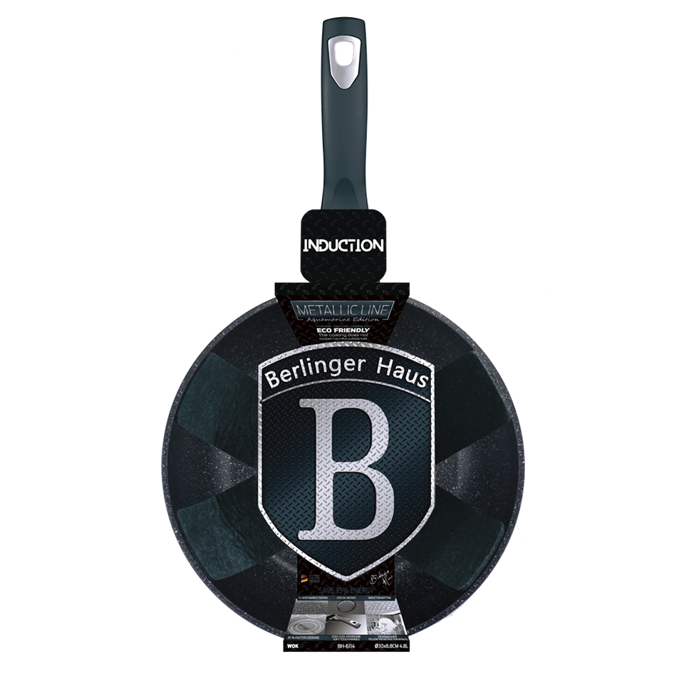 Wok 30 cm Berlinger Haus BH6114 Metallic Line Aquamarine Edition