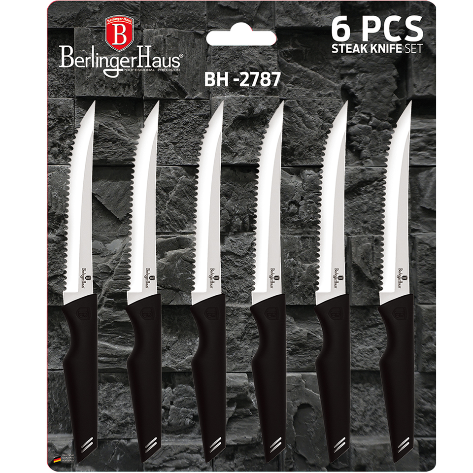 Steak Knife Set Berlinger Haus BH-2787 Black Silver Collection