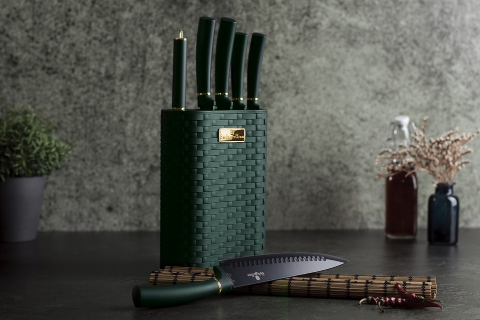 7-Piece Knife Set & Stand Berlinger Haus BH-2525 Emerald