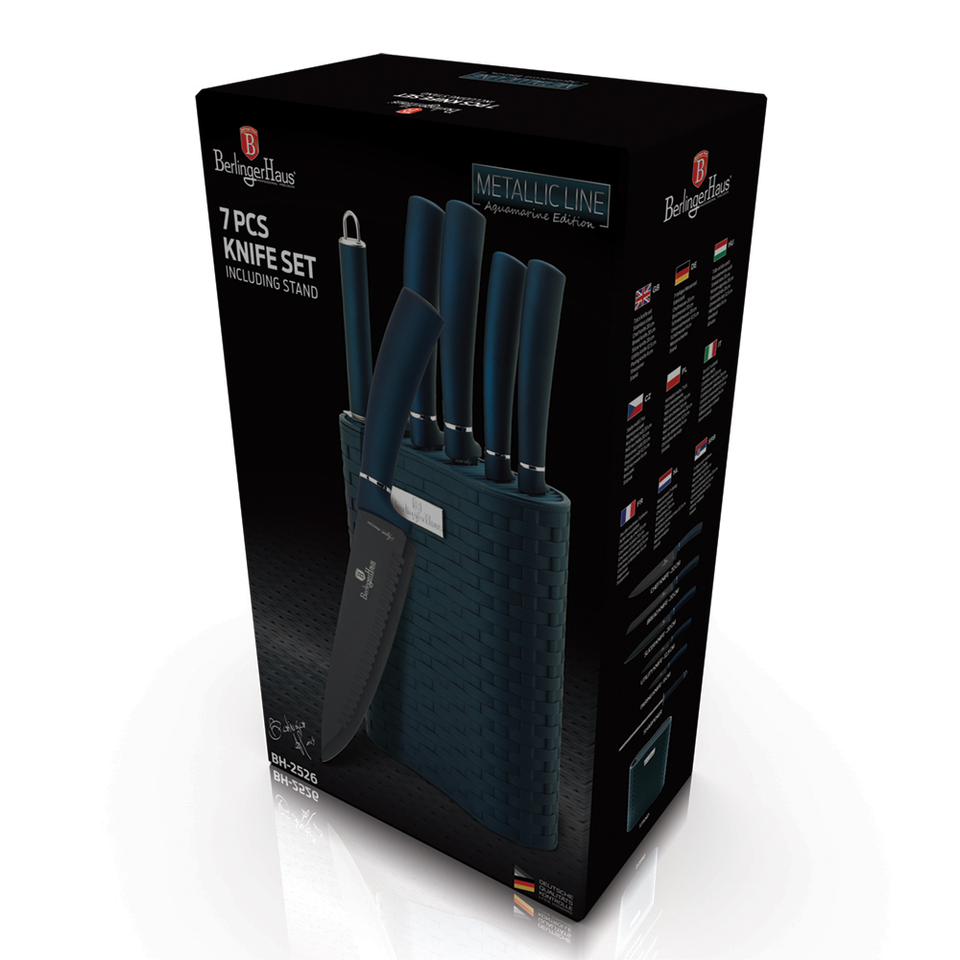 7-Piece Knife Set & Stand Berlinger Haus BH-2526 Aquamarine