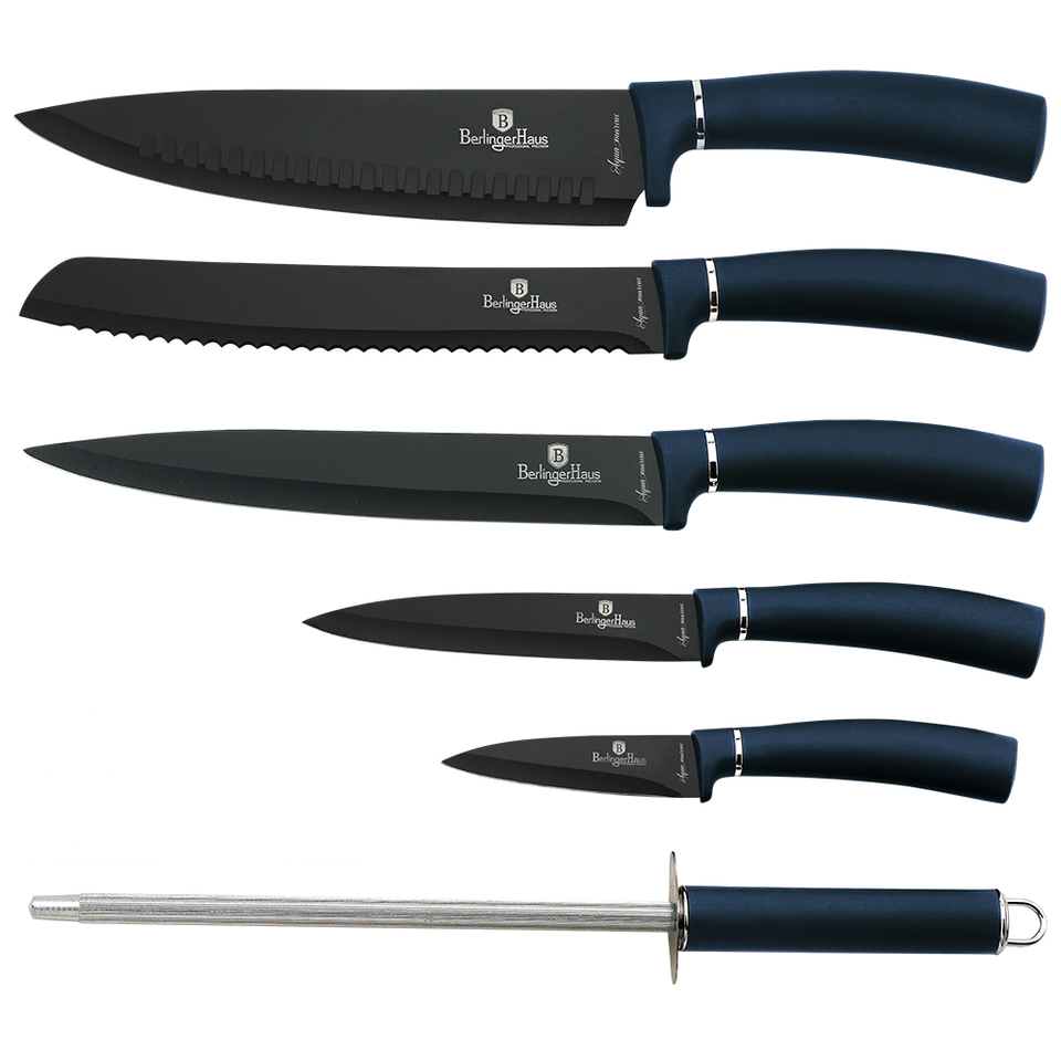 7-Piece Knife Set & Stand Berlinger Haus BH-2526 Aquamarine